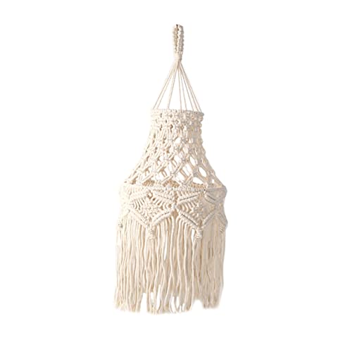 Zerodeko Handgewebter Boho Lampenschirm Deckenleuchte Abnehmbar Stilvoll Robust Für Wohnzimmer Esszimmer Schlafzimmer von Zerodeko