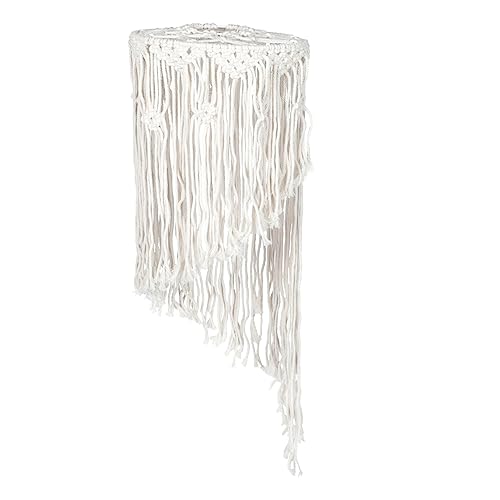 Zerodeko Handgewebter Lampenschirm aus Naturmaterial Boho Stil Dekorative Deckenleuchte Abdeckung Einfache Installation Passend für Hängende Lampen Wohnzimmer und Schlafzimmer Teilig von Zerodeko
