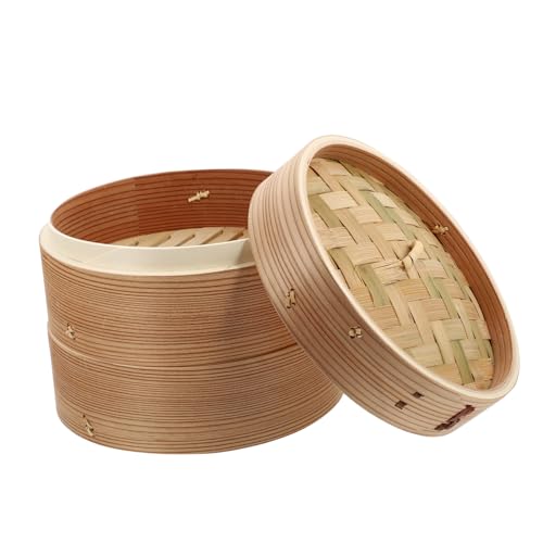 Zerodeko Holz Dämpferkorb Stöckig mit Deckel Chinesischer Küchen Dampfgarer aus Natürlichem Holz Platzsparend und Vielseitig für Gemüse Dim Sum Reis Eier und Gedämpfte Speisen Zerodeko Holz Dämpferkorb Stöckig mit Deckel Chinesischer Küchen Dampfgarer aus Natürlichem Holz Platzsparend und Vielseitig für Gemüse Dim Sum Reis Eier und Gedämpfte Speisen von Zerodeko