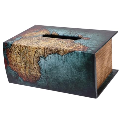 Zerodeko Holz Taschentuchbox im Buchdesign Dekorativer Taschentuchhalter mit Grünem Kartenmotiv für Wohnzimmer Schlafzimmer und Küche und Praktisch für Zuhause Zerodeko Holz Taschentuchbox im Buchdesign Dekorativer Taschentuchhalter mit Grünem Kartenmotiv für Wohnzimmer Schlafzimmer und Küche und Praktisch für Zuhause von Zerodeko