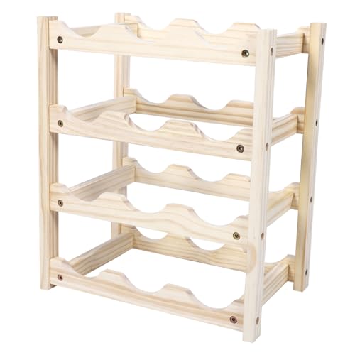 Zerodeko Holz Weinregal Lagig Flaschen Stauraum Rutschfestes Flaschenständer Haushaltsdeko Langlebig Kompaktes Design für Weinlagerung und Geeignet von Zerodeko