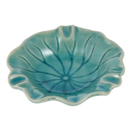 Zerodeko Keramik Aromatherapie Schale für Ätherische Öle Blaues Aromatherapie Tablett Essential Oil Tray zum Aufbewahren von Duftölen und Flaschen Glatte Oberfläche Für Spa Zuhause und von Zerodeko