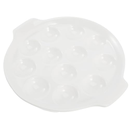 Zerodeko Keramik Backform mit Mulden Escargot Backblech für Schnecken und Meeresfrüchte Ofenfestes Grill und Serviertablett Hitzebeständig Spülmaschinengeeignet für Küche und Restaurant von Zerodeko
