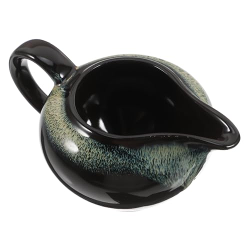 Zerodeko Keramik Sauce Schale mit Griff und Ausguss Multifunktionaler Porzellan Saucen Gravy servierkrug Eleganter Teesahnekrug für Kaffee Teeservice von Zerodeko