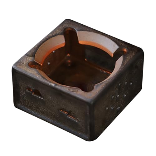 Zerodeko Keramik Teewärmer Stövchen Retro Design mit Rutschfestem Boden und Optimaler Belüftung Teekannen Heizofen ohne Kerze für Haushalt und Tee Liebhaber von Zerodeko
