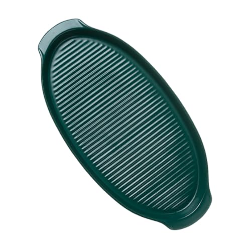 Zerodeko Keramik backblech mit Ergonomischen Griffen Mikrowellen Ofenfest Retro Design Vielseitig als Backform und Servierplatte für Sushi Langlebige Leicht zu Reinigende Keramik in Grün von Zerodeko
