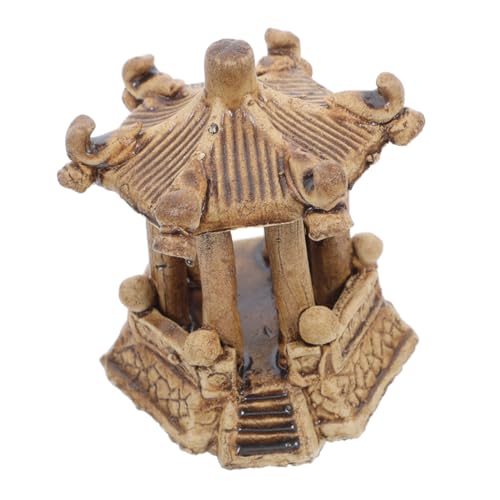 Zerodeko Keramik-pagoden-skulptur Japanische Miniatur-pavillonfigur Zen-Garten-dekor Aquarium-pagoden-Dekoration Handgefertigte Pagoden-Ornamente Für Bonsai-Liebhaber von Zerodeko