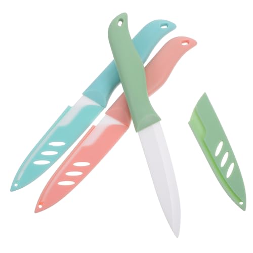 Zerodeko Keramisches Obstmesser Set 3 Teiliges Küchenmesser Set Pastellfarben Hellblau Pink Mit Schutzhüllen Vielseitige Obst Und Gemüsemesser Für Den Täglichen Gebrauch von Zerodeko