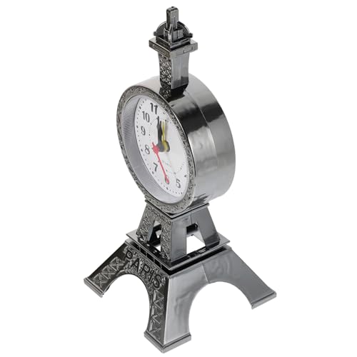 Zerodeko Vintage Tischwecker Eiffelturm Design Alarm Clock für Schlafzimmer Retro Tischuhr für Büro und Kleine Dekorative Uhr aus Stabilem Material Geschenkidee für Freunde von Zerodeko