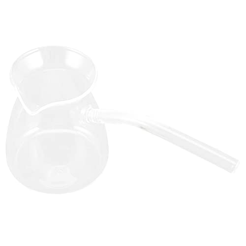 Zerodeko Klassische Türkische Kaffee Milchtopf: Glas Koche Tee Maker Jazzva Cezve Briki Hitzebeständigkeit Milch Wärmer Heiße Schokolade Maker Butter Schmelzen Topf 450Ml von Zerodeko