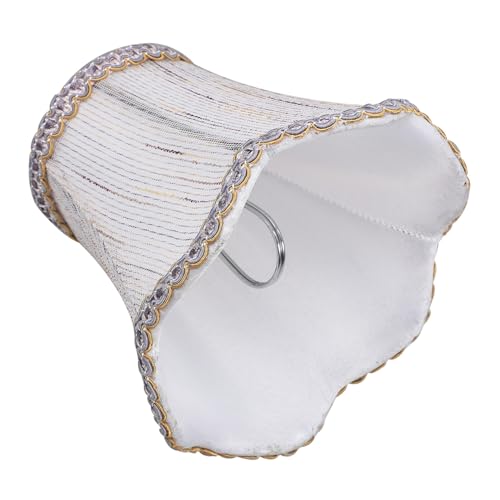 Zerodeko Klassischer Lampenschirm aus Gestreiftem Leinenstoff Kleiner Ersatzschirm für Tischlampen Wand Pendelleuchten Vintage Stil Einfache Montage Weiches Licht für Schlafzimmer und von Zerodeko