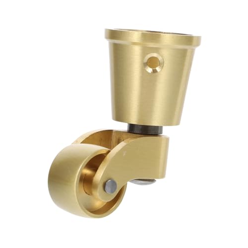 Zerodeko Kleine Messing Möbelrolle Drehbar Geräuscharm Stabile Stuhlrolle Robust mit Kugelgelagertem Design für Sofa und Drehstuhl Ersatzrad von Zerodeko