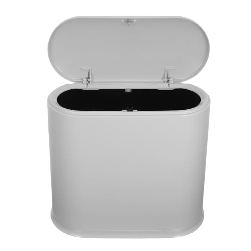 Zerodeko Kleiner Mülleimer mit Deckel – Schlanker 15L Kunststoff-Abfalleimer für Bad, Schlafzimmer, Büro und Küche von Zerodeko