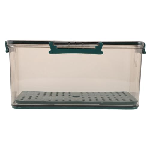 Zerodeko Kühlschrank Aufbewahrungsbox Mit Timer Große Frischhaltebox Für Gemüse Luftdicht Mit Abnehmbarer Abtropfschale Und Seitigem Verschluss von Zerodeko