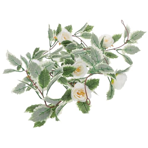 Zerodeko Künstliche Weihnachtsgirlande Türdekoration mit Seidigen Blättern Langlebige Formstabile Grüne Deko für Kamin Fenster und Tür Vielseitige Künstliche Blumenranke für Festliche von Zerodeko