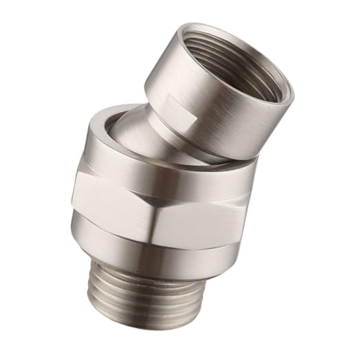 Zerodeko Kupfer Duschkopf Adapter Split Mouth Drehbarer Sprinkler Verbinder Langlebiges Badzubehör Installieren Schwenkbar für Flexiblen Wasserdurchfluss Kompatibel mit Duschschläuchen von Zerodeko