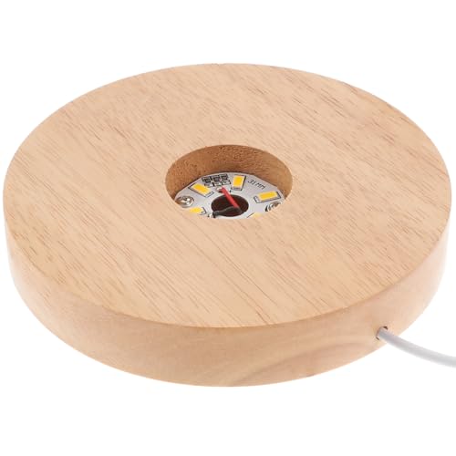 Zerodeko Led Holzsockel Für Kristallkugeln Usb Nachtlicht Sockel Rund Warmes Licht Stabiler Tischständer Für Diy Schmuck Und Glasobjekte von Zerodeko
