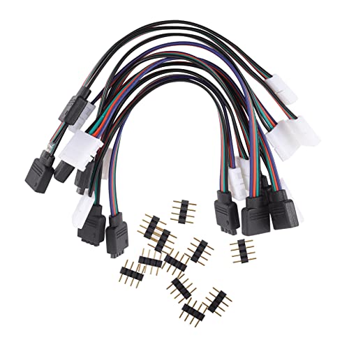Zerodeko 10stücke Led Streifenverbinder Lötfreier Led Für Led Lichtstreifen Hitzebeständige Materialien Einfache Installation Kompatibel Mit Rgb Streifen von Zerodeko
