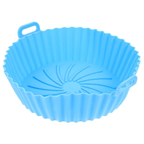 Zerodeko Luftfritteusen Silikonliner Wiederverwendbarer Backtopf für Heißluftfritteuse Große Runde Form mit Griff zum Backen von Snacks und Hitzebeständig Zerodeko Luftfritteusen Silikonliner Wiederverwendbarer Backtopf für Heißluftfritteuse Große Runde Form mit Griff zum Backen von Snacks und Hitzebeständig von Zerodeko