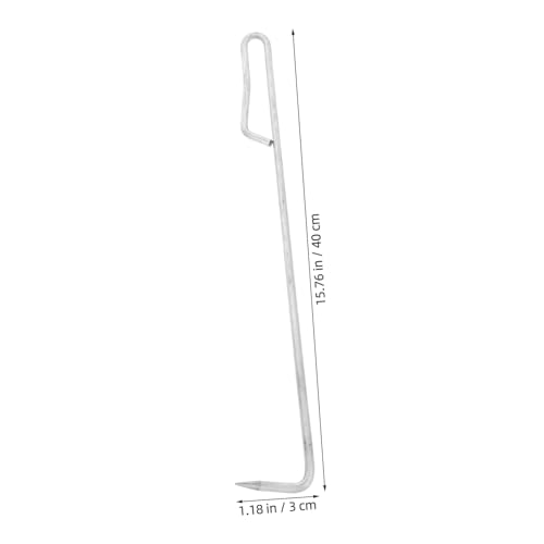 Zerodeko Manhole Cover Opener Haken Schwimmbad Skimmer Korb Werkzeug Robuster Edelstahl Skimmergriff Langlebig und Tragfähig für Poolreinigung Einfaches Anheben und Reinigen von Zerodeko