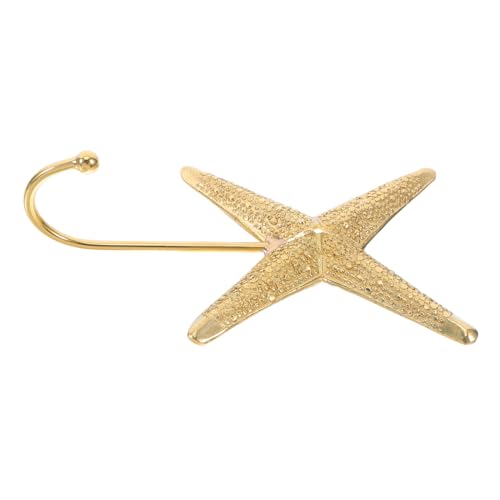 Zerodeko Messing Wandhaken Sternfisch Design für Wohnzimmer Badezimmer Schlafzimmer Küche Robust und Stilvoll Einfache Montage als Handtaschenhaken und Handtuchhalter von Zerodeko