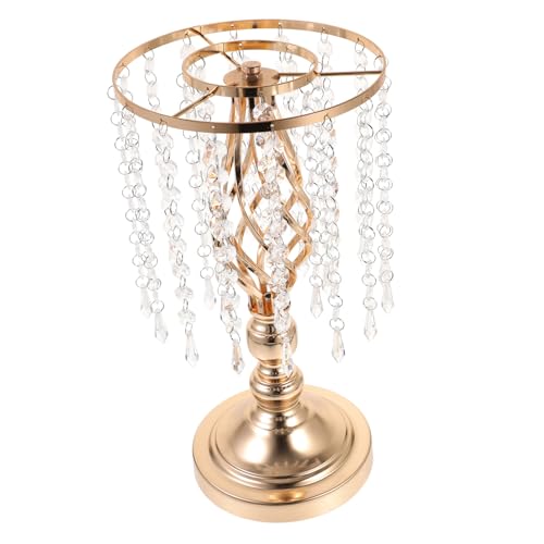 Zerodeko Metallvase Gold für Trockenblumen und Kerzenhalter Dekorativer Tischschmuck für Wohnzimmer Esszimmer Hochzeit und Party Stabiler Ständer mit Flachem Boden Vielseitige von Zerodeko