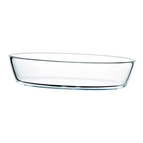 Zerodeko Mikrowellengeeignete Glasbackform Oval Hitzebeständig für Obst und Leicht zu Reinigen Küchenbackblech für Ofen und Mikrowelle von Zerodeko