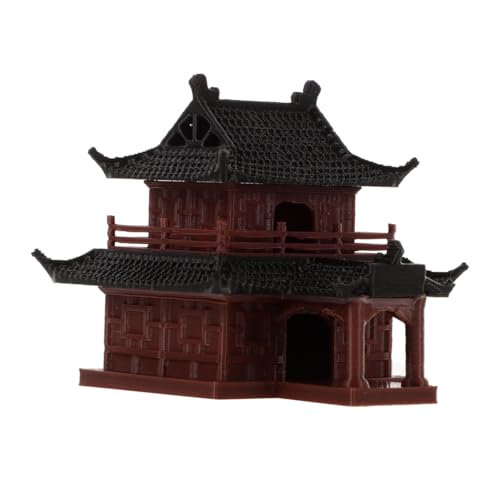Zerodeko Mini-pavillon-Aquarium Aus Kunststoff Mini-pavillon-Modell Für Tischpavillon-Ornament Für Gartendekorationen Gartenornamente Und Mikrolandschaftsdekoration Schreibtischornament von Zerodeko