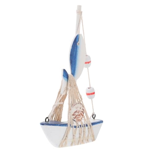 Zerodeko Mini-Segelboot-Modell ästhetische Raumdekoration Tischdekoration im maritimen Stil Schiff Figur Living Room Decoration wohnzimmerdeko Modell segelboot Segelbootdekor Holz von Zerodeko