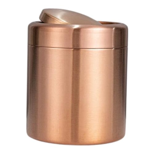 Zerodeko Mini Tisch Mülleimer mit Schwingdeckel Kompakter Desktop Abfallbehälter und Rostresistent Platzsparend für Büro Küche Bad und Schreibtisch von Zerodeko