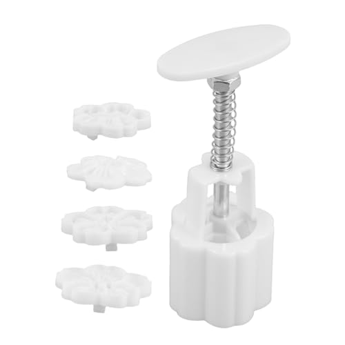 Zerodeko Mondkuchenform Teilig Handpress Backform für Mungbohnenkuchen und Traditionelle Teigwaren mit Filigranen Blumenmustern Manuelle Gebäckpresse für Festliche Backanlässe von Zerodeko