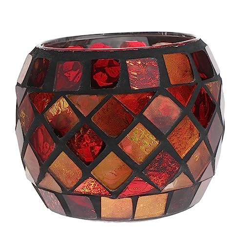Zerodeko Eleganter Kerzenhalter Aus Glas Mit Mosaik-teelicht Wohndekor-Accessoire Für Romantische Atmosphäre Zerodeko Eleganter Kerzenhalter Aus Glas Mit Mosaik-teelicht Wohndekor-Accessoire Für Romantische Atmosphäre von Zerodeko