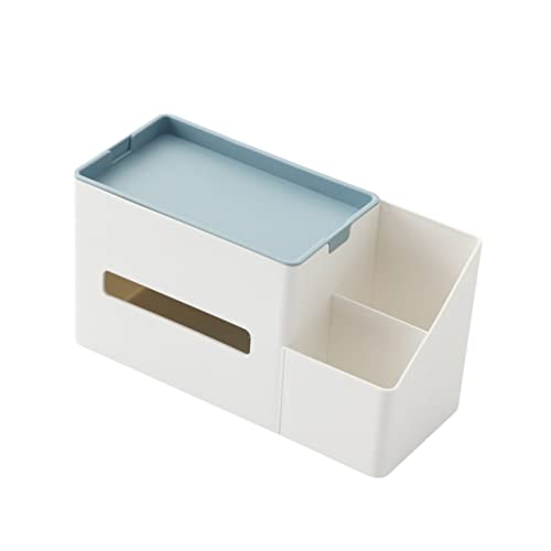 Zerodeko Multifunktionaler Tischorganizer Kunststoff Aufbewahrungsbox mit Tissue Papierspender und Deckel Leichter Tragbarer Organizer für Wohnzimmer Küche Büro Stilvolles Design Blau Zerodeko Multifunktionaler Tischorganizer Kunststoff Aufbewahrungsbox mit Tissue Papierspender und Deckel Leichter Tragbarer Organizer für Wohnzimmer Küche Büro Stilvolles Design Blau von Zerodeko