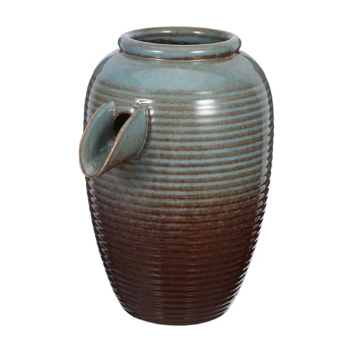 Zerodeko Outdoor Vintage Ceramic Pot Water Fountain mit Zirkulierendem Wassersystem für Traditionelle Fischhaltung Gartendekoration und Beruhigende Terrassen Sowie Balkonwasserlandschaft von Zerodeko