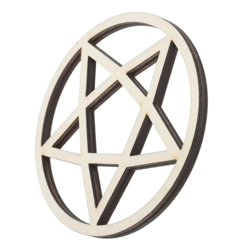 Zerodeko Pentagramm Dekorationen Stern Muster Holz Altar Matte Religiöse Ritual Schmuck für Home von Zerodeko