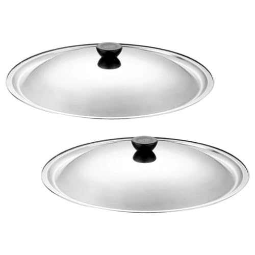 Zerodeko 2stücke Edelstahl Topfdeckel Teiliges Rundes Kochgeschirr Einsetzbar Für Pfannen Und Töpfe Hitzebeständig Leicht Zu Reinigen Für Zuhause Und Gastronomie von Zerodeko