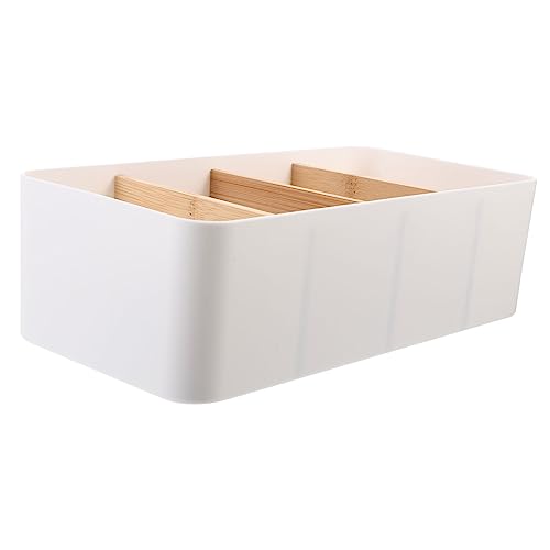 Zerodeko Praktische Abnehmbare Desktop Organizer Box aus Holz Multifunktionale Kreative Aufbewahrungsbox mit Variablen Fächern für Kosmetik Schmuck und Haushaltsgegenstände Platzsparend von Zerodeko