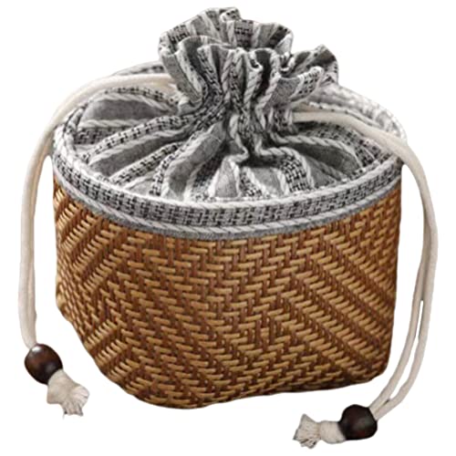 Zerodeko Rattan Teekanne Tasche Teetassenpaket Gestrickte Teekannenabdeckung Reise-Aufbewahrungstasche Für Teetassen Wasserkocher Abdeckung Teewärmer Gemütlich Schwamm Getränkehalter Reisen von Zerodeko