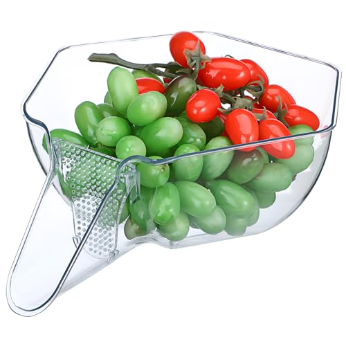 Zerodeko Reis waschen sieb feinmaschiges Sieb Obstwaschkorb Abtropfschale aus Filter Entwässerungskorb Obstwaschmaschine sauber Reis Waschmaschine Schüssel Reisschale Abtropfkorb Plastik von Zerodeko