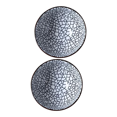 Zerodeko Keramik Schüssel Set Risse Design Dessert Schüssel Küche Salat Schüssel Mikrowelle Sicher Nicht- von Zerodeko