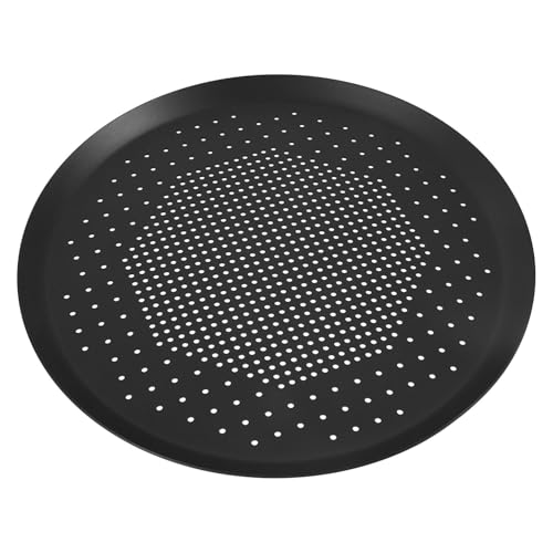 Zerodeko Runder Pizzateller aus Aluminiumlegierung mit Perforationen Antihaft Backblech für Ofen Vielseitig Einsetzbar für Pizza Backen und von Zerodeko