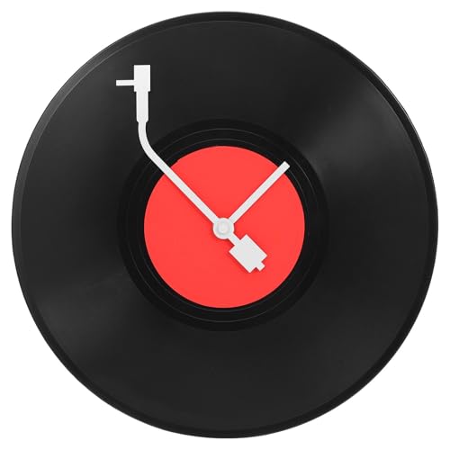 Zerodeko 1satz Wanduhr Im Vinyl-schallplatten-Design Dekorative Wanduhr Für Zuhause Vintage-Stil Kreative Wandkunst Stilvolle Innendekoration Ø Für Musikliebhaber von Zerodeko