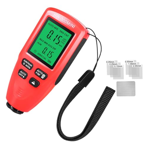 Zerodeko Schichtdicke messgerät Dickenprüfer Dickenmessgerät Autolacktester Werkzeug Schichtdickenmesser Meter Schichtdickenmessung Farbmessgerät auto autolack messgerät elektronisch rot von Zerodeko