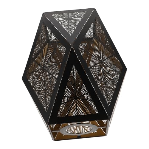 Zerodeko Schwarzer Metall-lampenschirm mit Filigranem Spinnennetz-motiv Langlebiger Lasergravierter Metall-lampenschirm für Wandlampen Einfache Montage für Halloween-dekorationen Zerodeko Schwarzer Metall-lampenschirm mit Filigranem Spinnennetz-motiv Langlebiger Lasergravierter Metall-lampenschirm für Wandlampen Einfache Montage für Halloween-dekorationen von Zerodeko