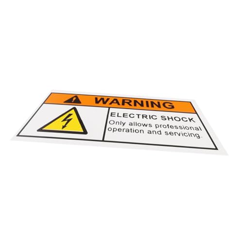 Zerodeko Selbstklebender Elektrischer Warnaufkleber Hochspannung Sicherheitszeichen Elektrischer Schock Warnschild für Professionelle Wartung und Sichere Bereiche von Zerodeko