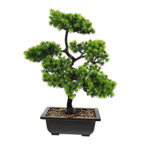 Zerodeko Mittelgroßer Kunst-Bonsai-Baum Künstlicher Gefälschter Gästegruß-Kiefer Heimdekoration Grüne Pflanzenornamente Für Das Büro Zerodeko Mittelgroßer Kunst-Bonsai-Baum Künstlicher Gefälschter Gästegruß-Kiefer Heimdekoration Grüne Pflanzenornamente Für Das Büro von Zerodeko