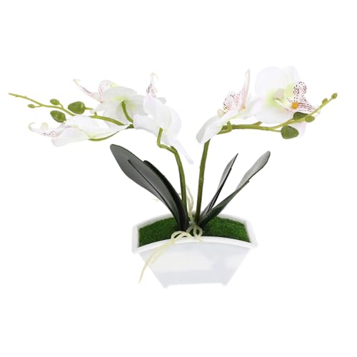 Zerodeko Mini-orchideen Tischpflanze Kunstpflanze Für Badezimmer Und Küche Realistische Phalaenopsis Dekorativem Topf Für Kleine Räume Fotodeko von Zerodeko