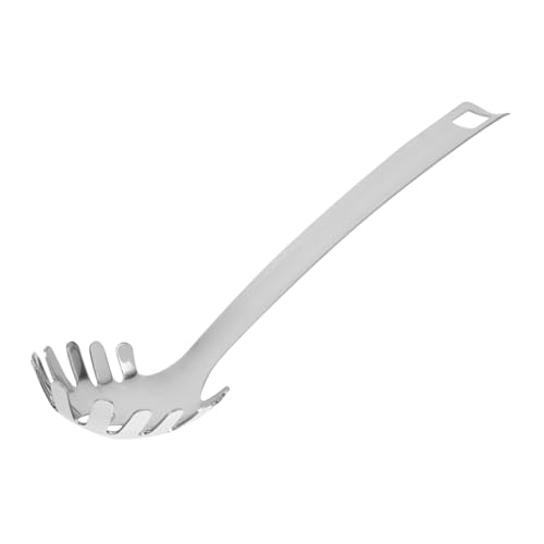 Zerodeko Spaghetti Server mit Ergonomischem Griff Leichter Pasta Servierlöffel mit Zähnen zum Abtropfen Küchenutensil für Nudeln und Suppen Platzsparend und Rostfrei von Zerodeko