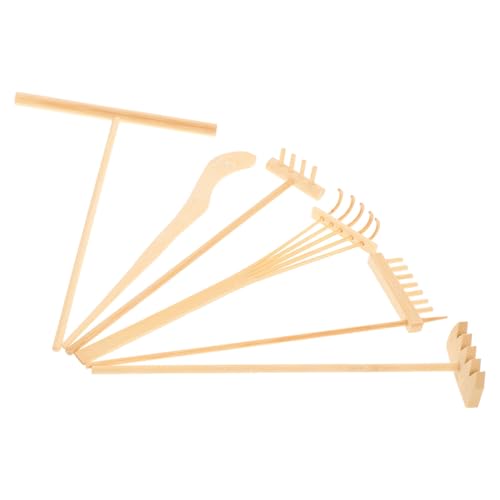 Zerodeko Teiliges Mini Rechen Set für Zen Garten und Sandlandschaft Strapazierfähiges Gartendekorationswerkzeug für Bonsai Topfpflanzen und Schreibtisch Accessoires für Meditative von Zerodeko