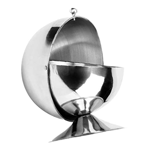 Zerodeko Mini-tischmülleimer Aus Edelstahl Mit Deckel Kleiner Arbeitsplatten-mülleimer Für Schreibtisch Stilvoller Mülleimer Für Schlafzimmer Und Büro von Zerodeko